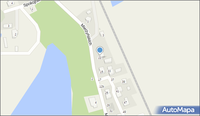 Pawłowice, Mielżyńskich, 11, mapa Pawłowice