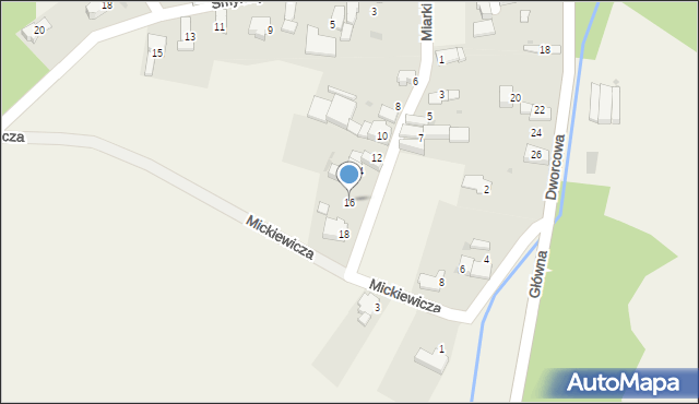 Pawłowiczki, Miarki Karola, 16, mapa Pawłowiczki