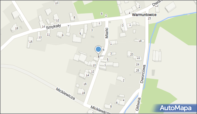 Pawłowiczki, Miarki Karola, 8, mapa Pawłowiczki