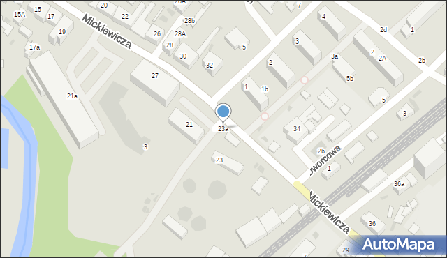 Pelplin, Mickiewicza Adama, 23a, mapa Pelplin