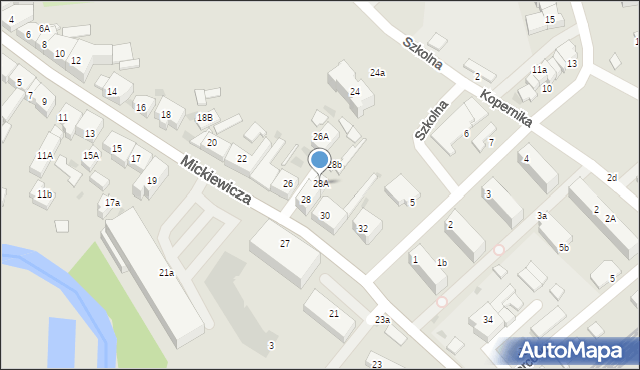 Pelplin, Mickiewicza Adama, 28A, mapa Pelplin