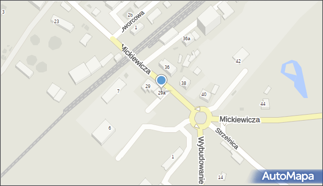 Pelplin, Mickiewicza Adama, 29a, mapa Pelplin