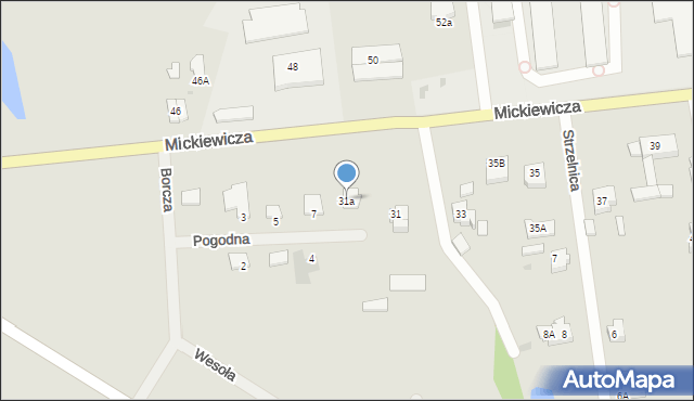 Pelplin, Mickiewicza Adama, 31a, mapa Pelplin