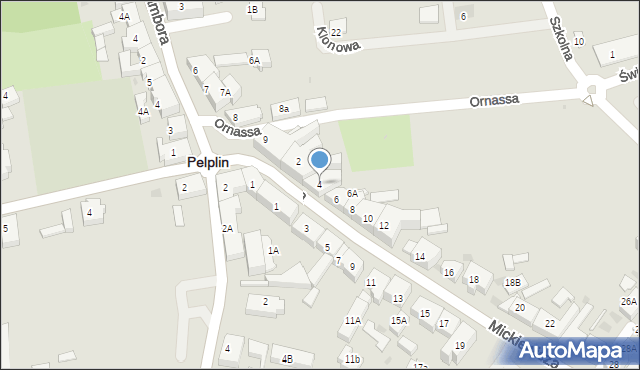 Pelplin, Mickiewicza Adama, 4, mapa Pelplin