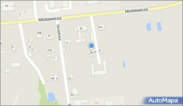 Pelplin, Mickiewicza Adama, 43, mapa Pelplin
