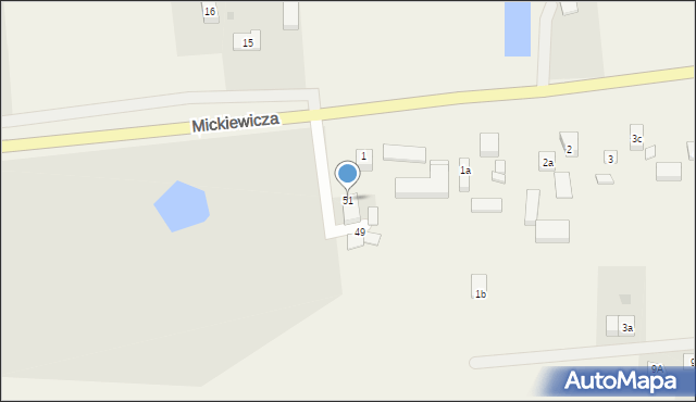 Pelplin, Mickiewicza Adama, 51, mapa Pelplin