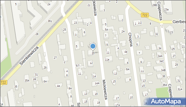 Piaseczno, Mickiewicza Adama, 10, mapa Piaseczno