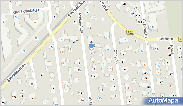 Piaseczno, Mickiewicza Adama, 7, mapa Piaseczno