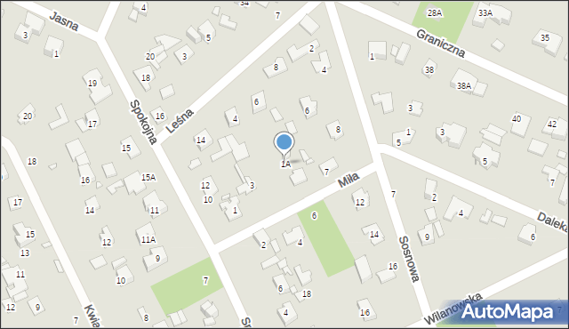 Piaseczno, Miła, 1A, mapa Piaseczno