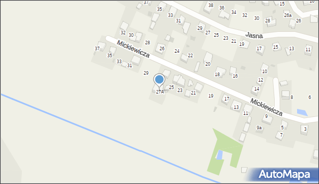 Piasek, Mickiewicza Adama, 27A, mapa Piasek