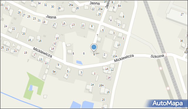 Piasek, Mickiewicza Adama, 4, mapa Piasek
