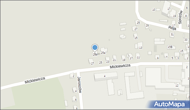 Piaski, Mickiewicza Adama, 25b, mapa Piaski