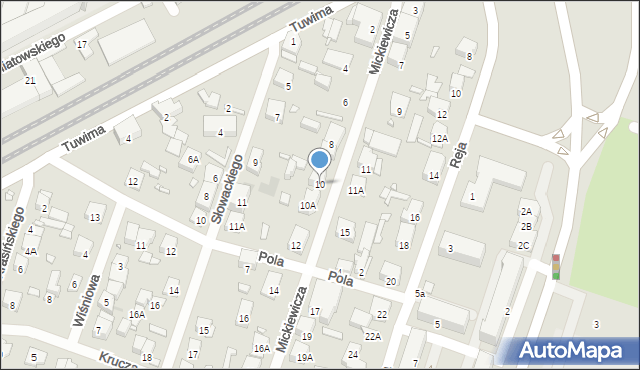 Piastów, Mickiewicza Adama, 10, mapa Piastów