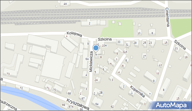 Piechowice, Mickiewicza Adama, 7, mapa Piechowice