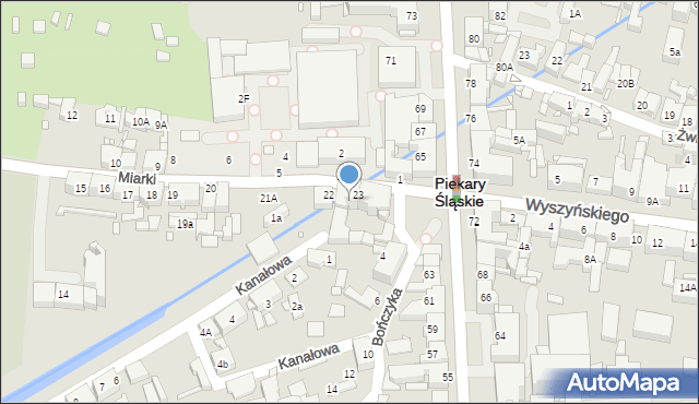 Piekary Śląskie, Miarki Karola, 25, mapa Piekary Śląskie