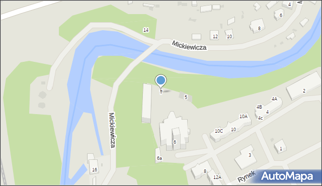 Pieniężno, Mickiewicza Adama, 7, mapa Pieniężno
