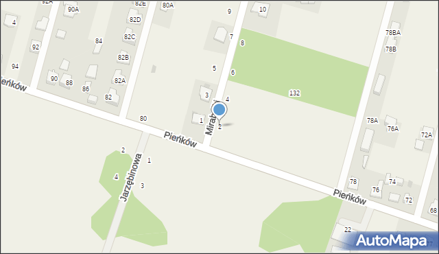 Pieńków, Mirabelki, 2, mapa Pieńków