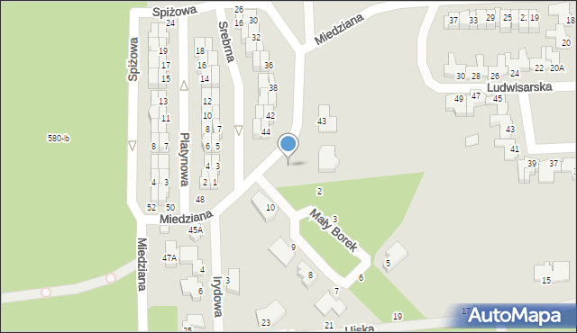 Piła, Miedziana, 45, mapa Piły