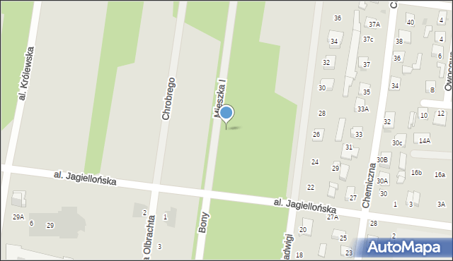 Pionki, Mieszka I, 6, mapa Pionki