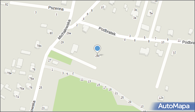 Piotrków Trybunalski, Michałowska, 29c, mapa Piotrków Trybunalski