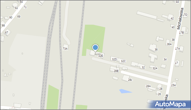 Piotrków Trybunalski, Michałowska, 32f, mapa Piotrków Trybunalski