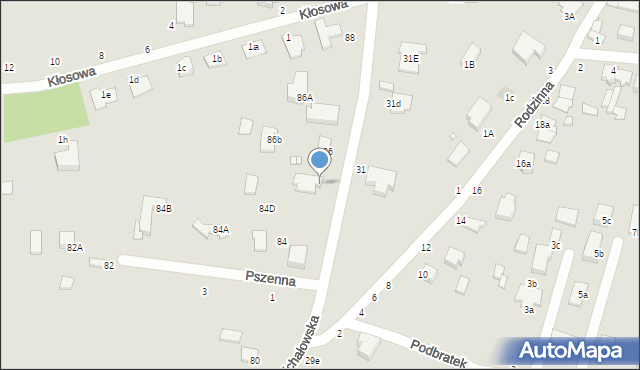 Piotrków Trybunalski, Michałowska, 84e, mapa Piotrków Trybunalski