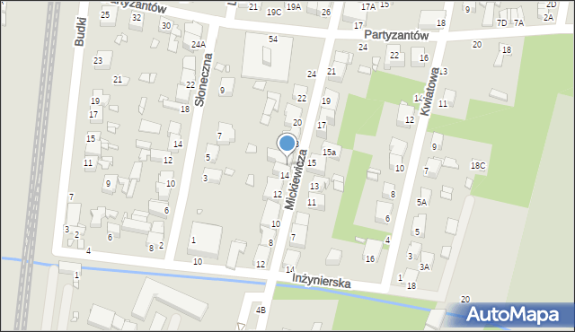 Piotrków Trybunalski, Mickiewicza Adama, 16, mapa Piotrków Trybunalski