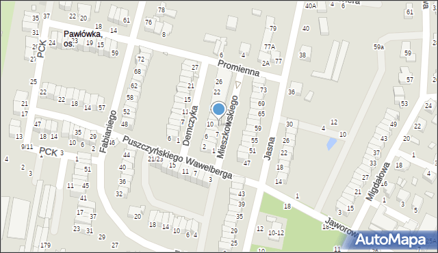 Piotrków Trybunalski, Mieszkowskiego Stanisława, kmdr., 9, mapa Piotrków Trybunalski