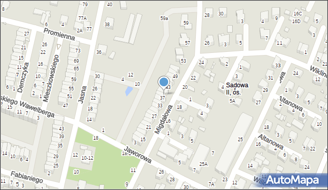 Piotrków Trybunalski, Migdałowa, 39, mapa Piotrków Trybunalski