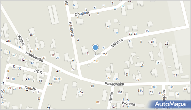 Piotrków Trybunalski, Miłosza Czesława, 3, mapa Piotrków Trybunalski