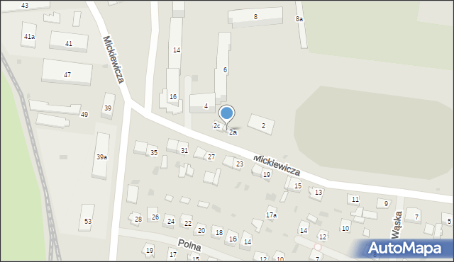 Pisz, Mickiewicza Adama, 2b, mapa Pisz
