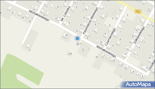 Płaza, Michałowskiego Piotra, 23, mapa Płaza