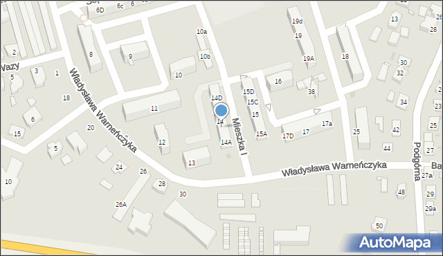 Pleszew, Mieszka I, 14b, mapa Pleszew