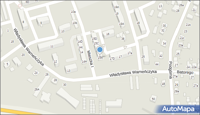 Pleszew, Mieszka I, 15A, mapa Pleszew