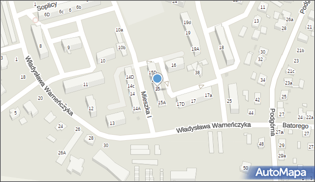 Pleszew, Mieszka I, 15B, mapa Pleszew