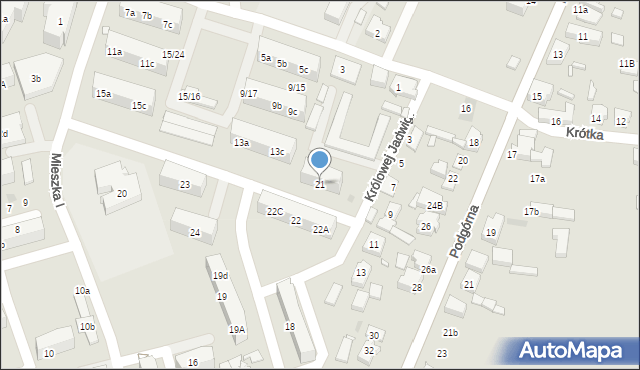 Pleszew, Mieszka I, 21, mapa Pleszew