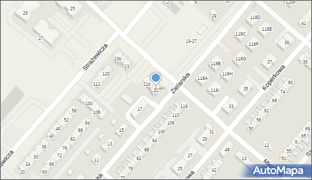 Plewiska, Miętowa, 21, mapa Plewiska