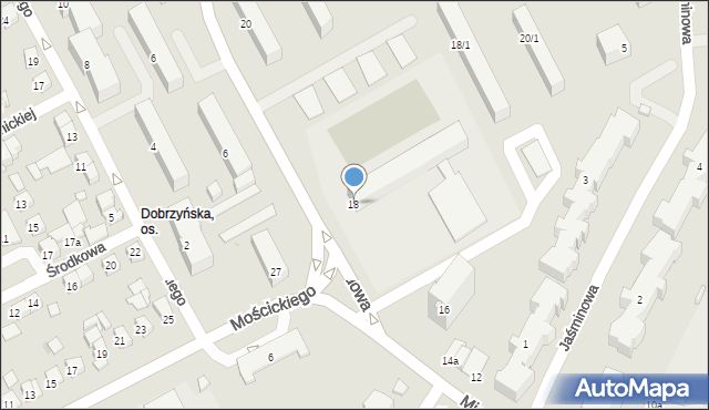 Płock, Miodowa, 18, mapa Płock