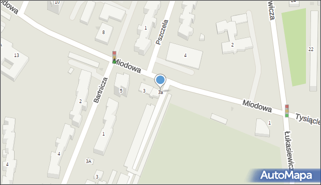 Płock, Miodowa, 3a, mapa Płock