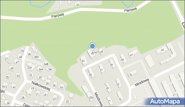 Płock, Miodowa, 43, mapa Płock