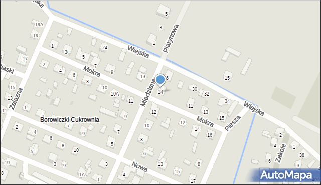 Płock, Miedziana, 14, mapa Płock