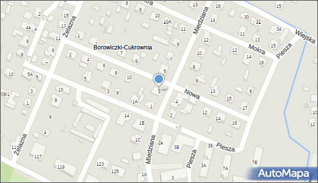Płock, Miedziana, 3, mapa Płock