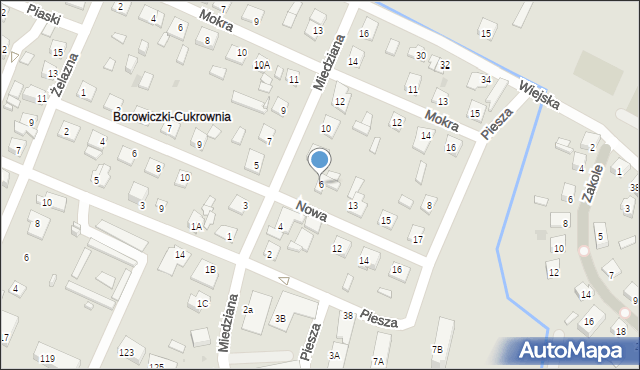 Płock, Miedziana, 6, mapa Płock