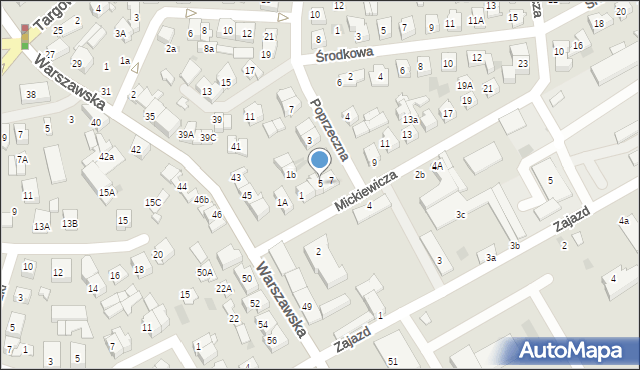 Płońsk, Mickiewicza Adama, 5, mapa Płońsk