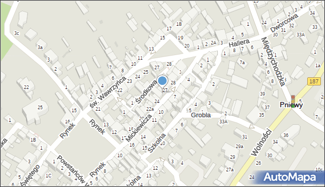 Pniewy, Mickiewicza Adama, 26, mapa Pniewy