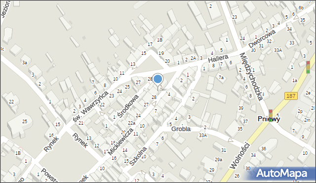 Pniewy, Mickiewicza Adama, 29, mapa Pniewy
