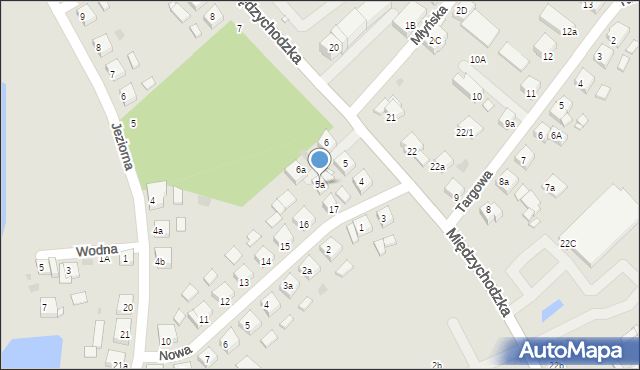 Pniewy, Międzychodzka, 5a, mapa Pniewy