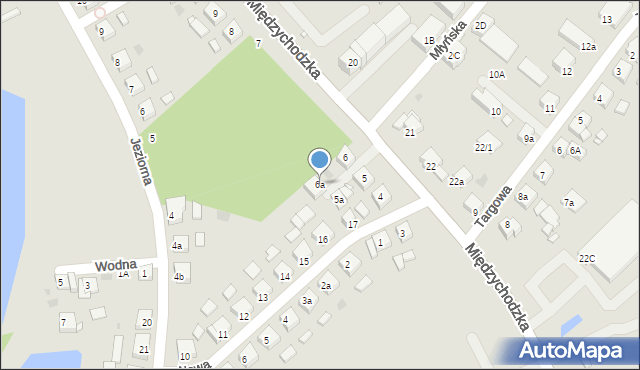 Pniewy, Międzychodzka, 6a, mapa Pniewy