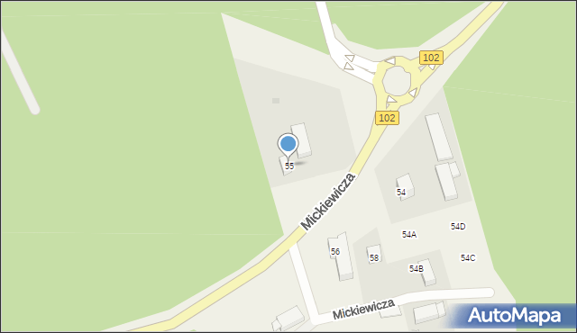 Pobierowo, Mickiewicza Adama, 55, mapa Pobierowo