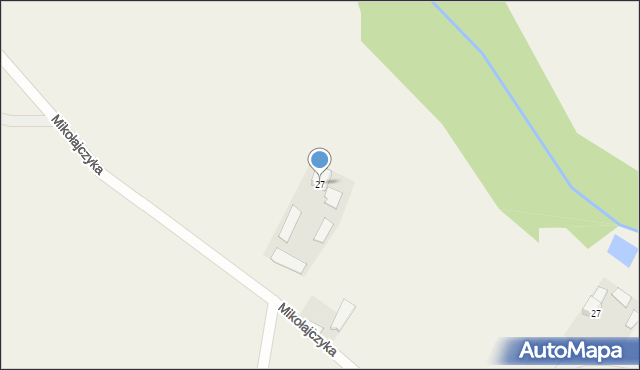 Poczernin, Mikołajczyka Stanisława, 27, mapa Poczernin